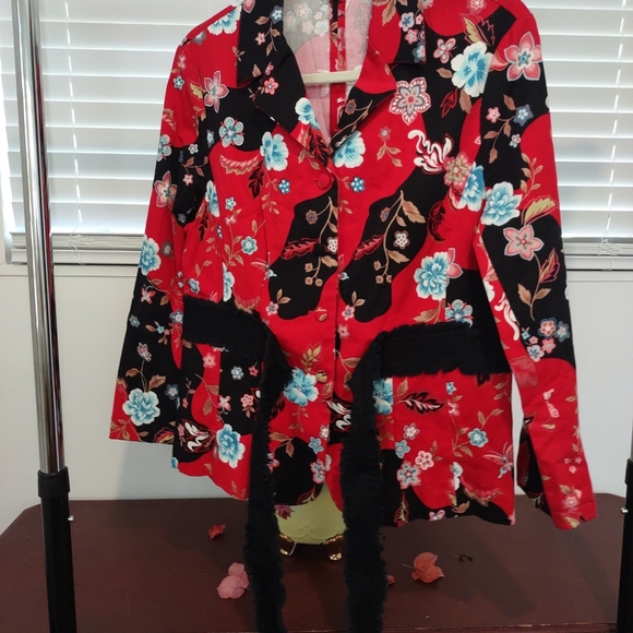 Anne Carson Women's Colorful Suit Jacket Size XL - Picture 8 of 12